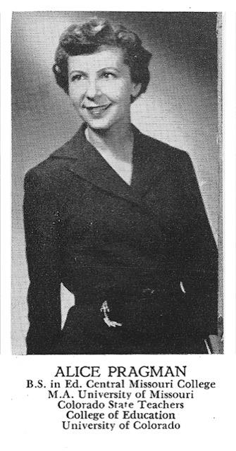 Alice Pragman yearbook photo